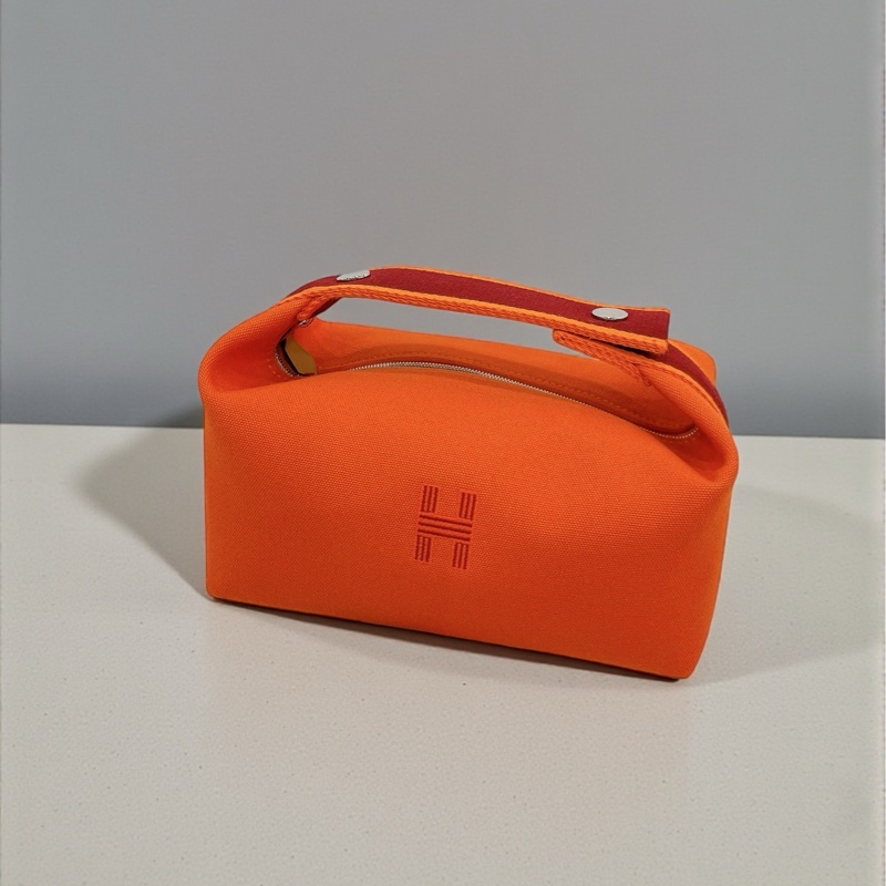 莉亞精品♡Hermes 飯盒 橘拼深紅手把 二手-0