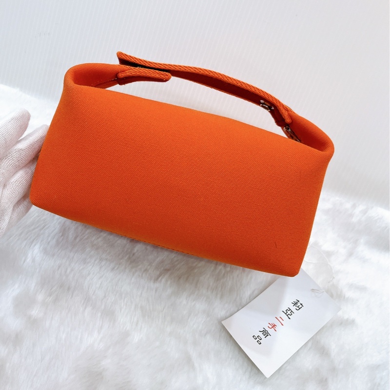 莉亞精品♡Hermes 飯盒 橘拼深紅手把 二手-4