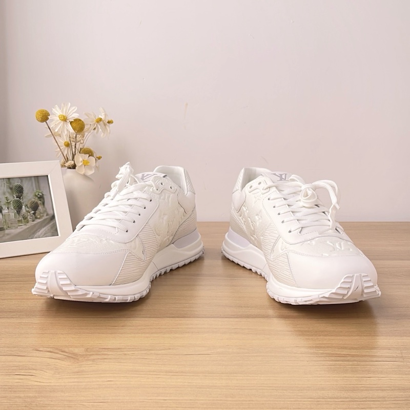 LV路易威登 白色壓紋印花低幫系帶運動鞋休閒鞋,11碼~時尚大氣 簡約百搭~-8