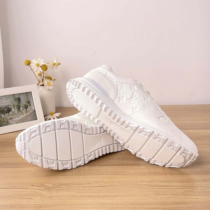 LV路易威登 白色壓紋印花低幫系帶運動鞋休閒鞋,11碼~時尚大氣 簡約百搭~-9