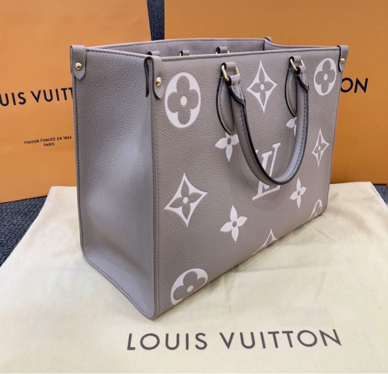 【98%新✨大全套✨購證】LV On The Go大象灰中號-2