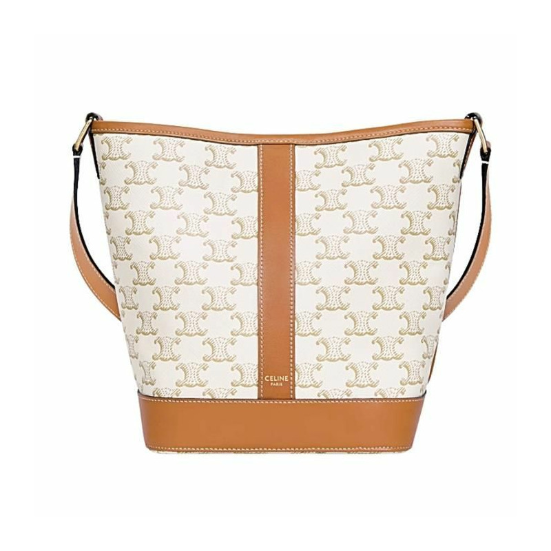 CELINE 小號水桶包 - Trionf 帆布小牛皮 191442CAS 01BC-0