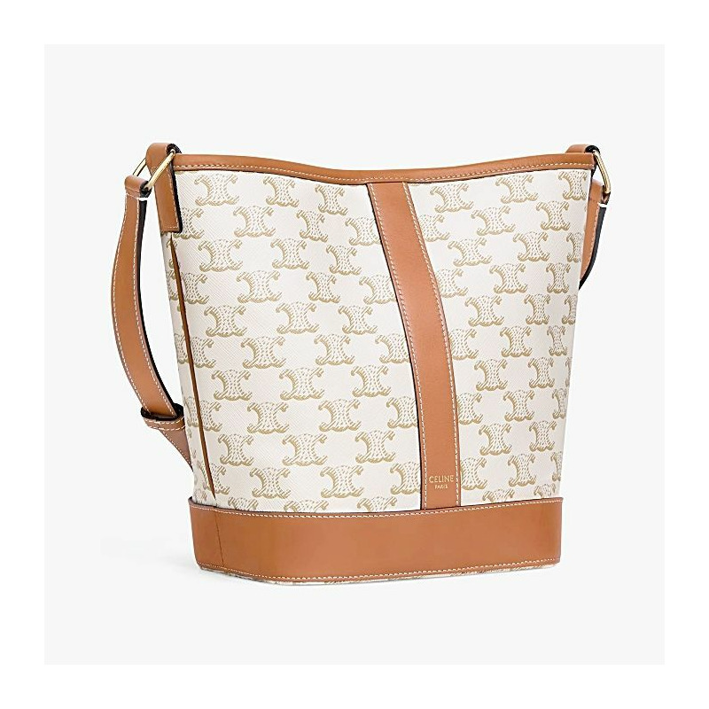 CELINE 小號水桶包 - Trionf 帆布小牛皮 191442CAS 01BC-1
