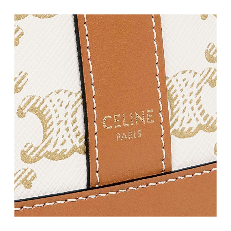 CELINE 小號水桶包 - Trionf 帆布小牛皮 191442CAS 01BC-3