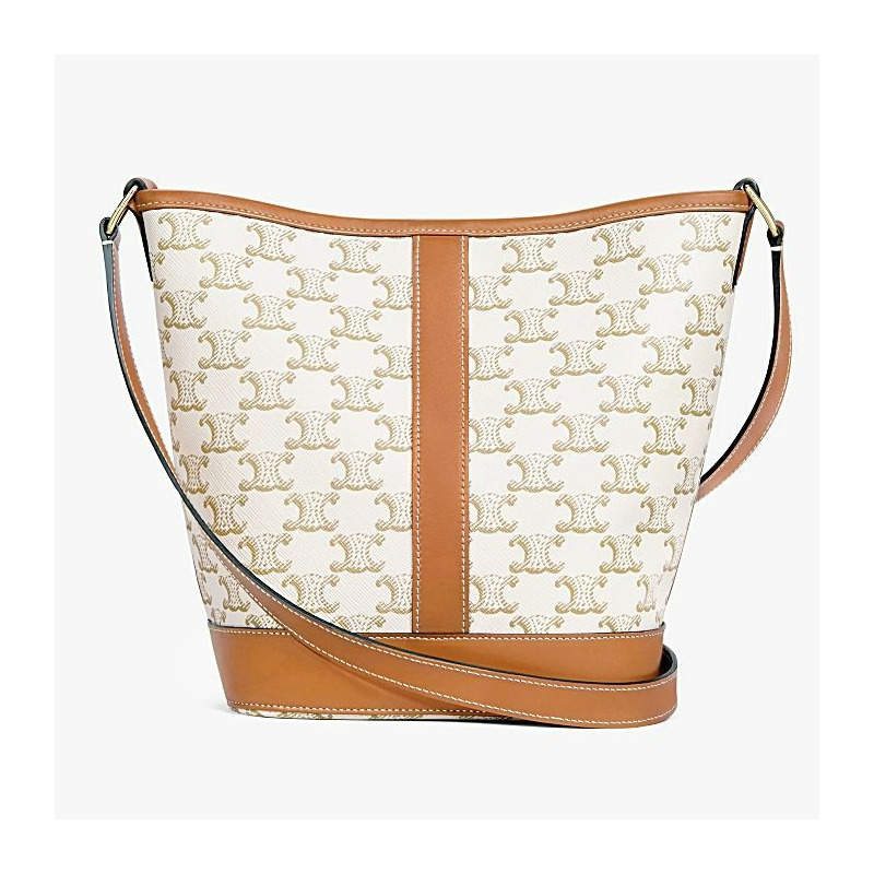 CELINE 小號水桶包 - Trionf 帆布小牛皮 191442CAS 01BC-7