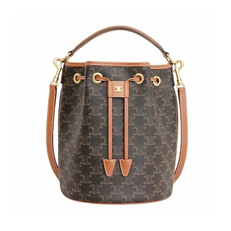 CELINE Clara 手袋 - Triomphe 帆布小牛皮 116882FQM 04LU-0