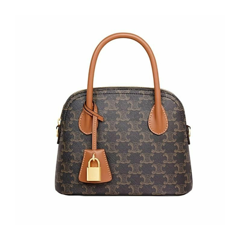 CELINE Celine Teen Onorin 手袋 Triomphe 帆布小牛肉皮-0