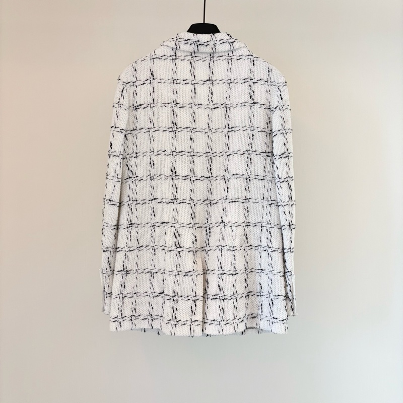 【99新】Chanel/香奈兒/白色粗花呢外套/38碼/118565-3