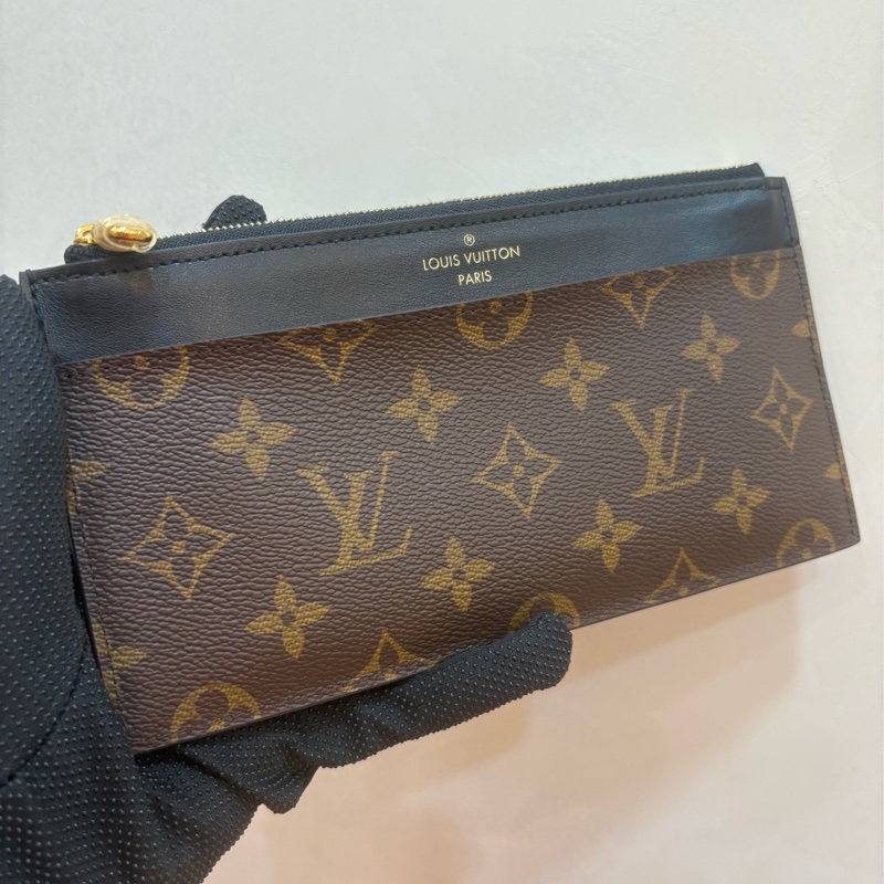 Louis Vuitton 拚色Slim 扁長夾-0