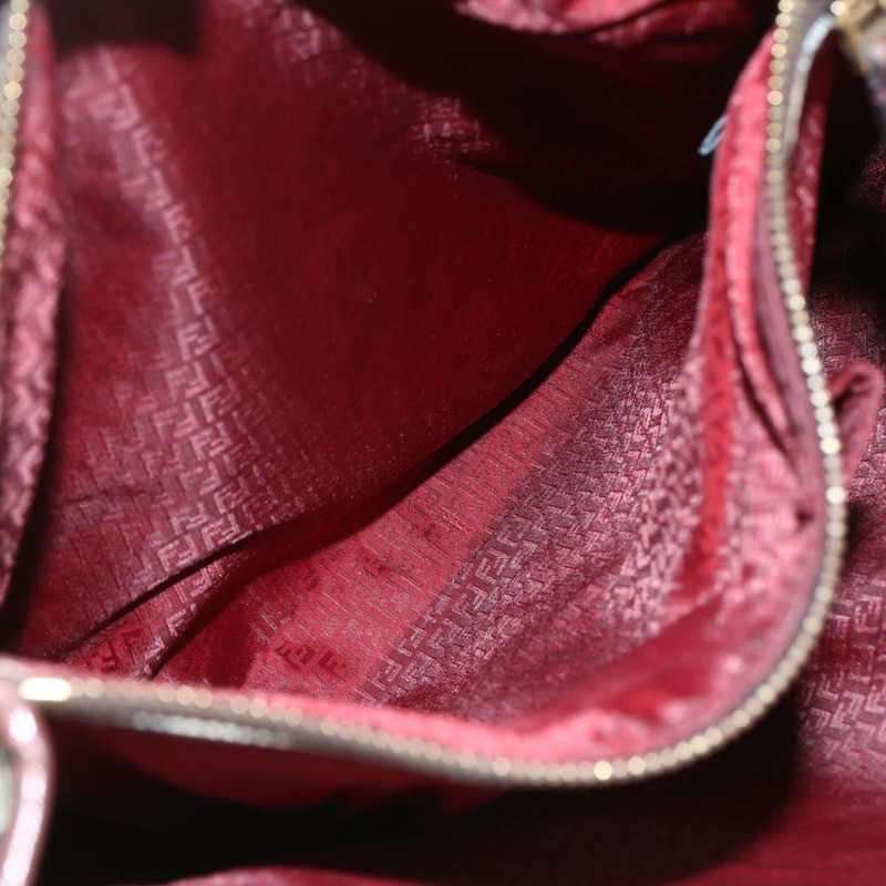 【日本直送】FENDI Zucca 帆布手提包 PVC 卡其色金色正品 157796V-20