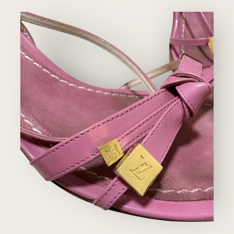 Louis Vuitton 二手閒置 高根涼鞋 現況販售 37號半-3