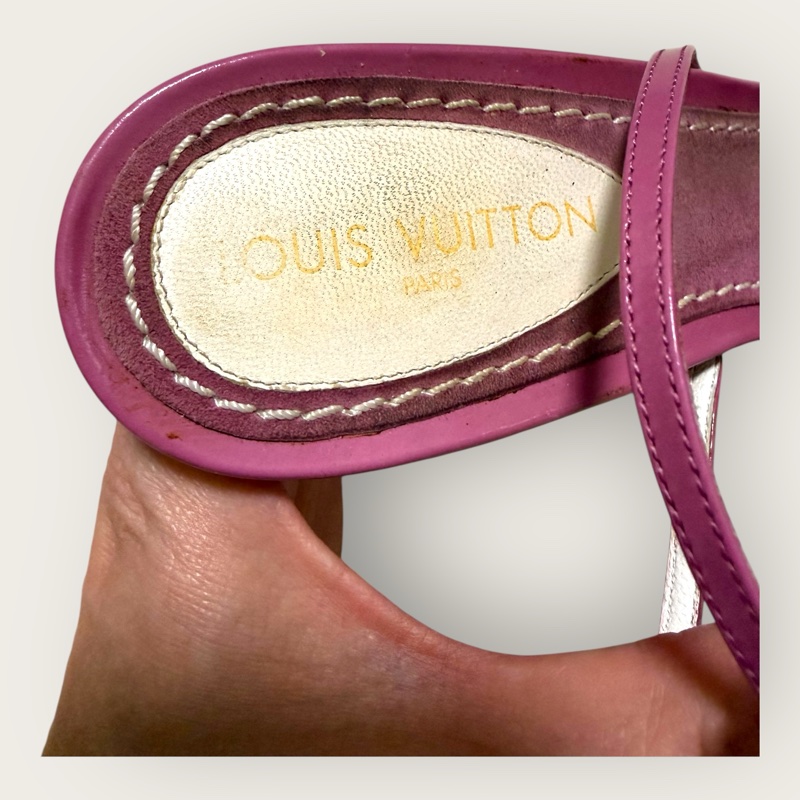 Louis Vuitton 二手閒置 高根涼鞋 現況販售 37號半-6