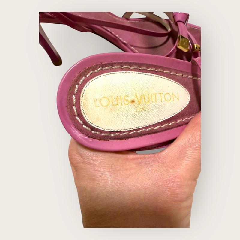 Louis Vuitton 二手閒置 高根涼鞋 現況販售 37號半-10