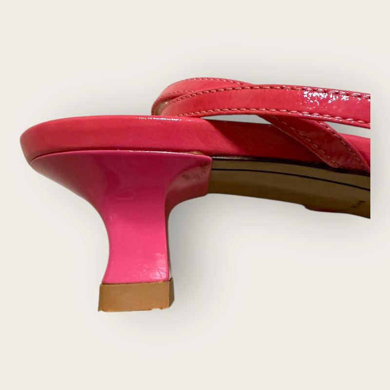 Louis Vuitton 二手閒置 老花粉色低根涼鞋 現況販售 37號-6