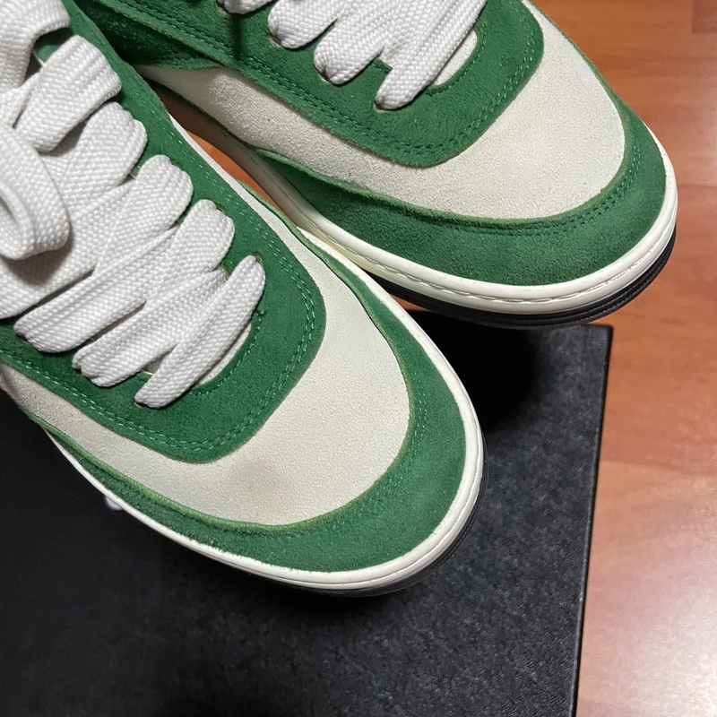 Chanel香奈兒雙C徽標 低幫時尚板鞋白綠 尺碼：35.5碼-4