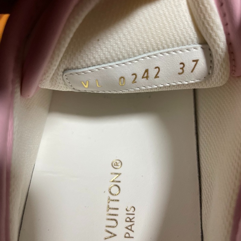 99 新 Lv Squad厚底板鞋 路易威登低幫休閒鞋女款白粉 尺碼:37碼-5