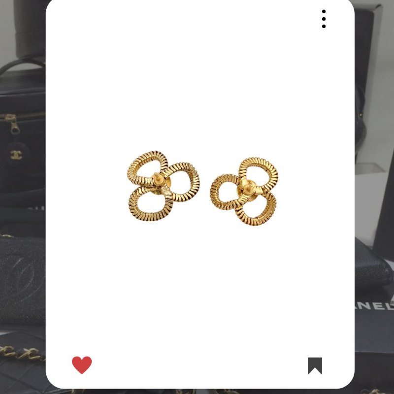 🛍️🎁 雙12🔥 12月新品上架 聖誕節🎄💖 香奈兒 Chanel 三葉草花朵金色耳環 🔥 香奈兒熱賣款 香奈兒經典款 耳環 CHANEL EARRING-1