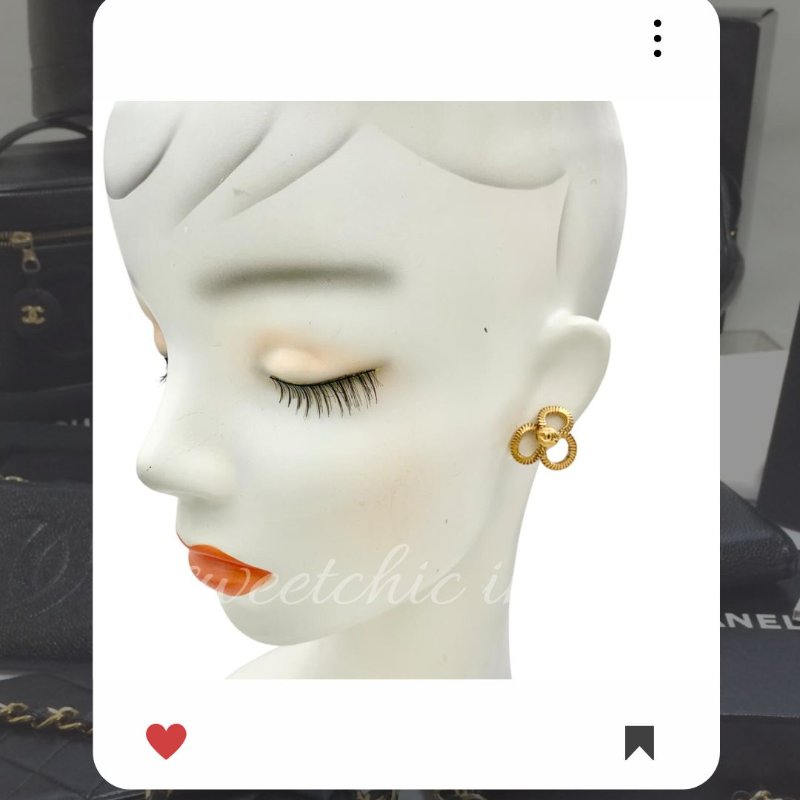 🛍️🎁 雙12🔥 12月新品上架 聖誕節🎄💖 香奈兒 Chanel 三葉草花朵金色耳環 🔥 香奈兒熱賣款 香奈兒經典款 耳環 CHANEL EARRING-4