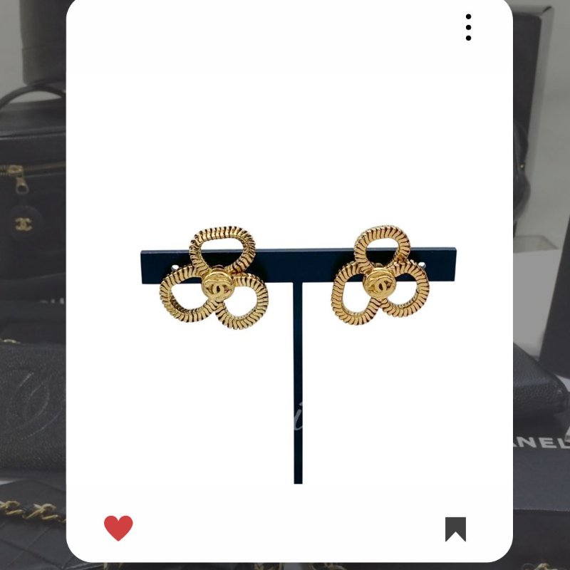 🛍️🎁 雙12🔥 12月新品上架 聖誕節🎄💖 香奈兒 Chanel 三葉草花朵金色耳環 🔥 香奈兒熱賣款 香奈兒經典款 耳環 CHANEL EARRING-5