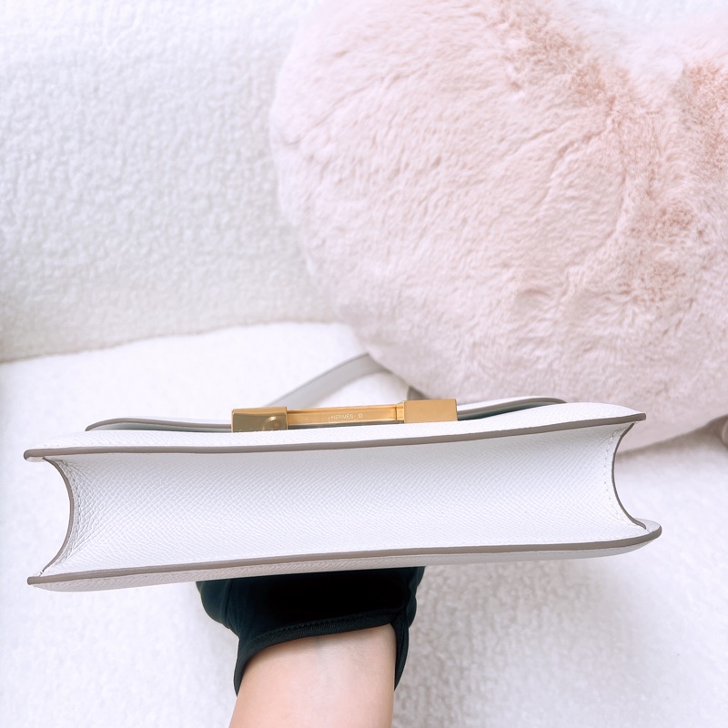 Hermes constance 24 奶灰白金扣 B刻-1