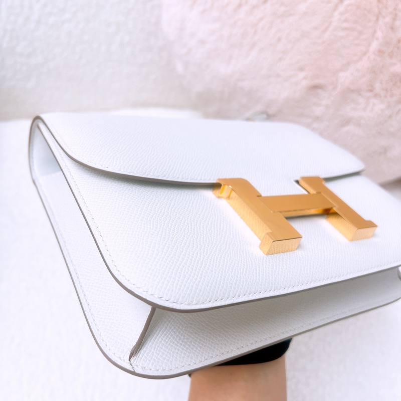 Hermes constance 24 奶灰白金扣 B刻-3