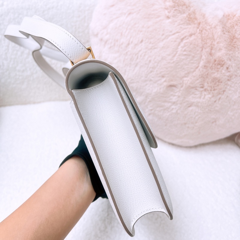 Hermes constance 24 奶灰白金扣 B刻-4