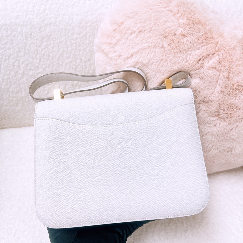 Hermes constance 24 奶灰白金扣 B刻-5