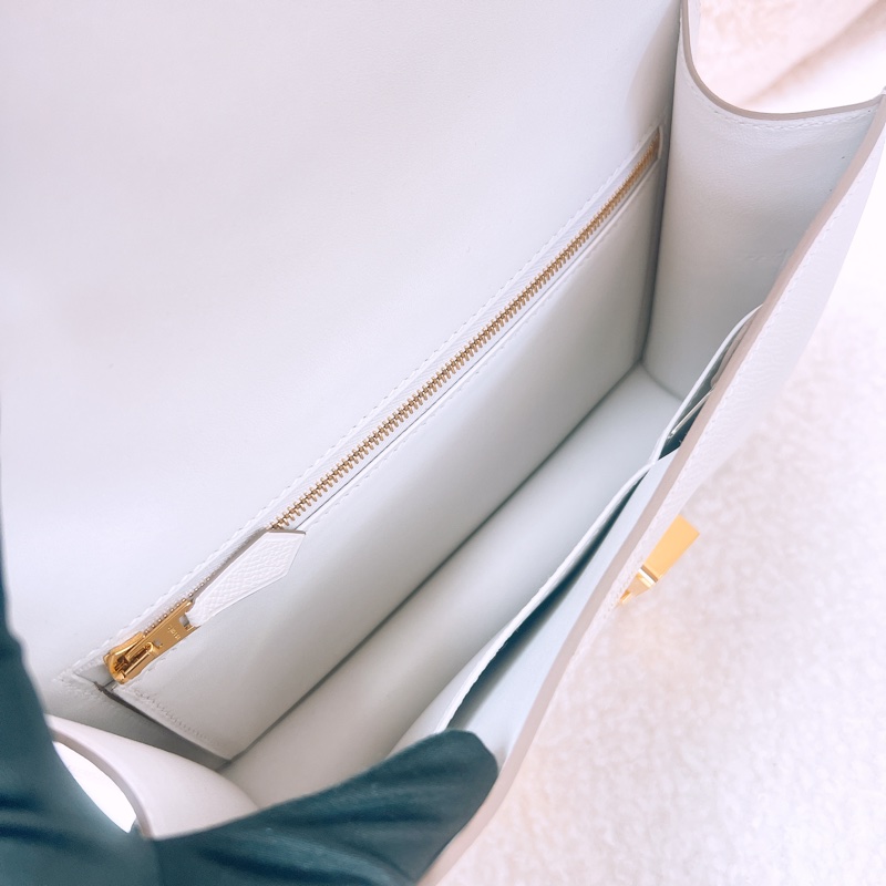 Hermes constance 24 奶灰白金扣 B刻-11