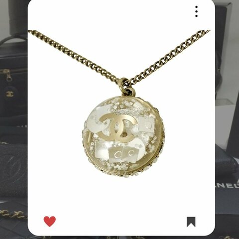 🛍️🎁 雙12🔥 12月新品上架 聖誕節🎄💖 新款 香奈兒 Chanel 淡金水鑽立體半球形頸鏈 🔥 香奈兒熱賣款 香奈兒經典款 頸鏈 CHANEL NECKLACE