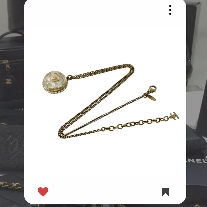 🛍️🎁 雙12🔥 12月新品上架 聖誕節🎄💖 新款 香奈兒 Chanel 淡金水鑽立體半球形頸鏈 🔥 香奈兒熱賣款 香奈兒經典款 頸鏈 CHANEL NECKLACE-1