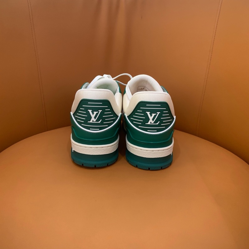 lv trainer  99新經典白綠配色低幫板鞋-2
