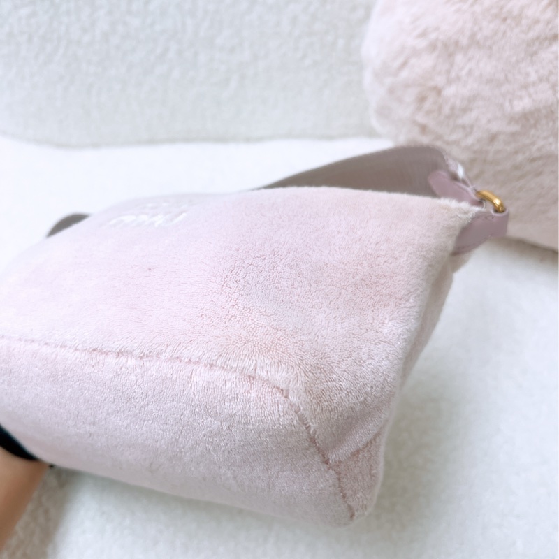 Miu miu spirit 粉色毛巾腋下包/肩背包-4