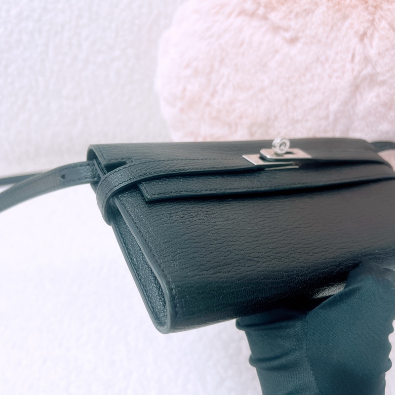 Hermes 黑銀kelly to go平替/ 凱莉長夾-2