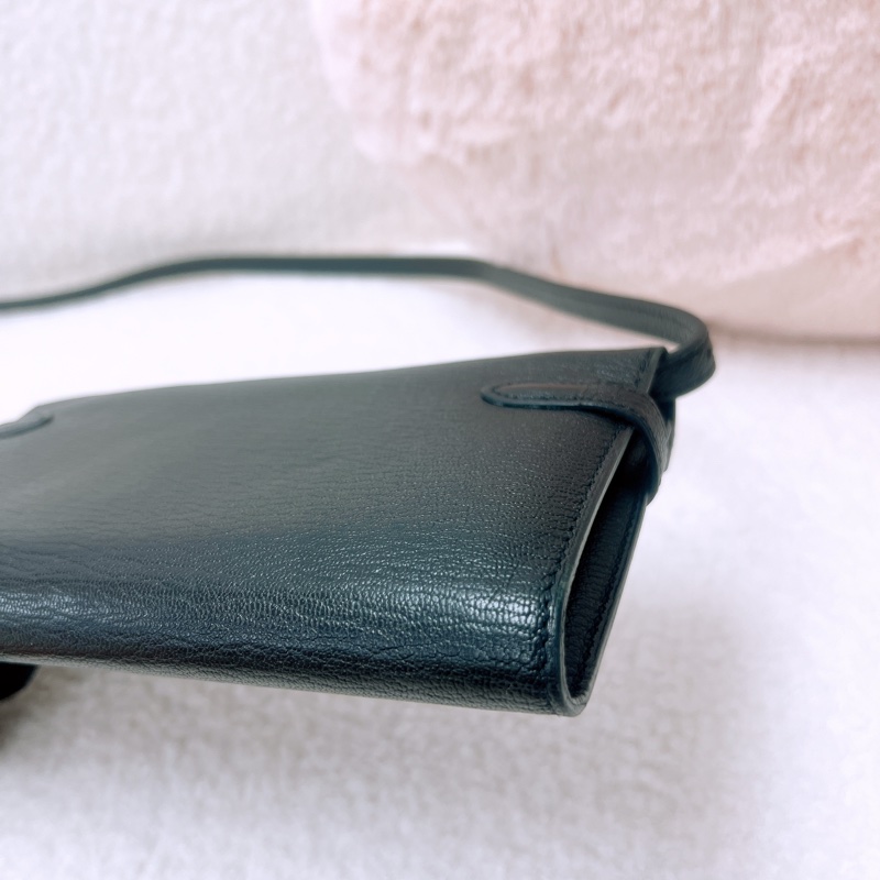 Hermes 黑銀kelly to go平替/ 凱莉長夾-7