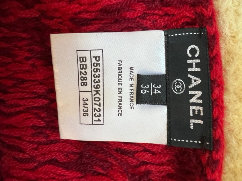 Chanel香奈兒  橫竪兩穿羊絨披肩鬥篷34/36 99新-2