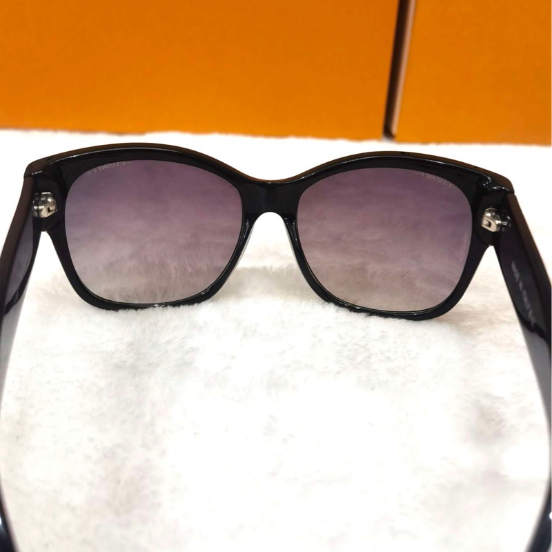 CHANEL香奈兒 復古潮流珍珠款 板材鏡架 蝶形 太陽眼鏡 男女同款情侶款 黑色，98新-4