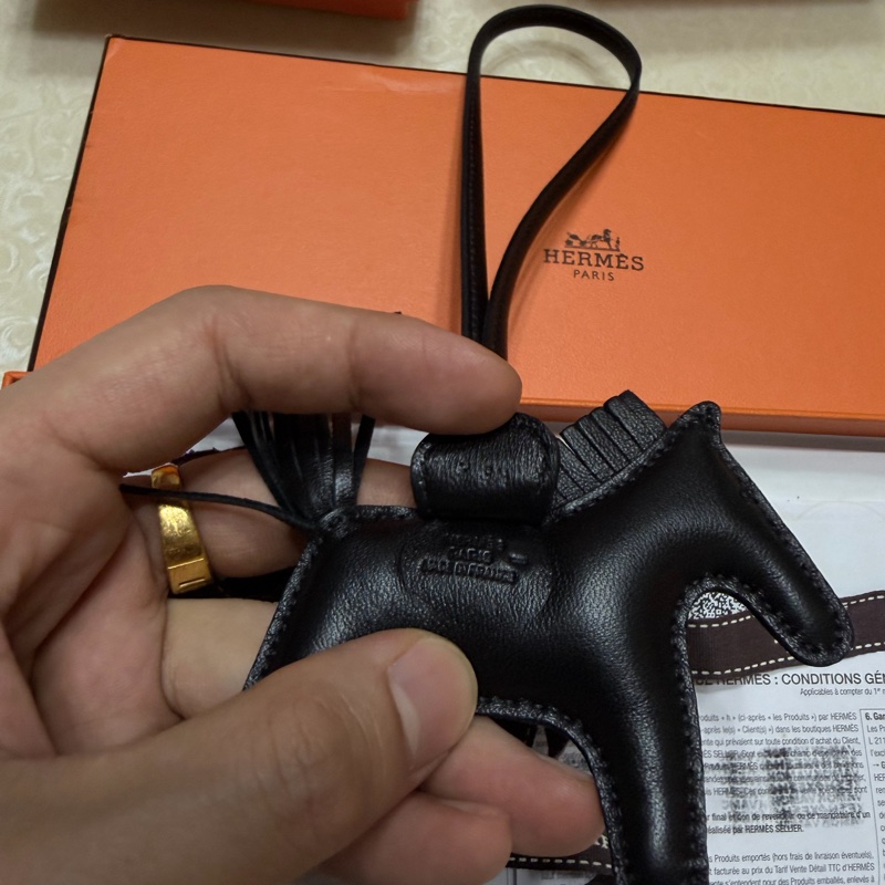 Hermès Rodeo PM 小馬吊飾｜黑蜥蜴皮｜原廠盒裝｜稀有款-0