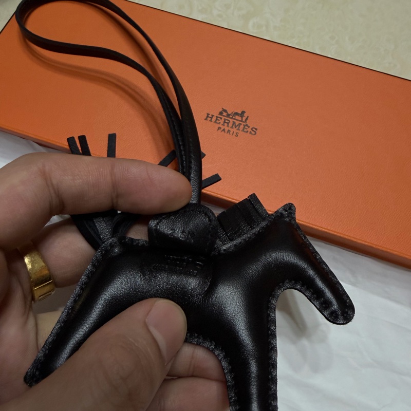 🐎 Hermès Rodeo PM 小馬吊飾｜黑色｜鱷魚皮｜原廠盒裝-4