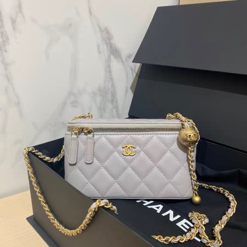 Chanel 灰色進球 長盒子 金色