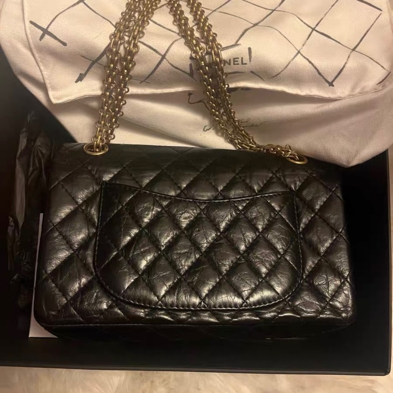 Chanel 2.55 黑金中號 95%新-1