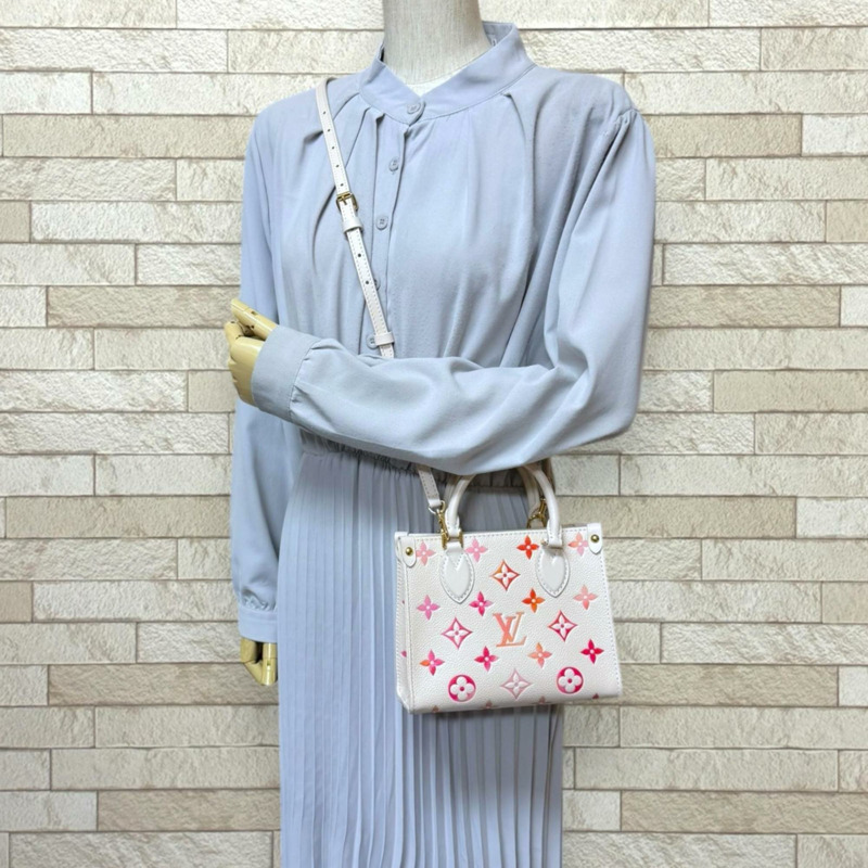 路易威登 Sunrise Aquarelle On the Go BB Monogram Empreinte 肩包，M47115，女士，二手，雙向手提-1