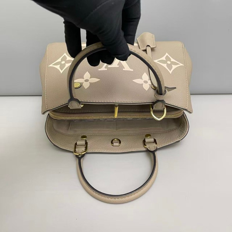 LV路易威登 新款蒙田bb 大象灰 手提包肩背包-7