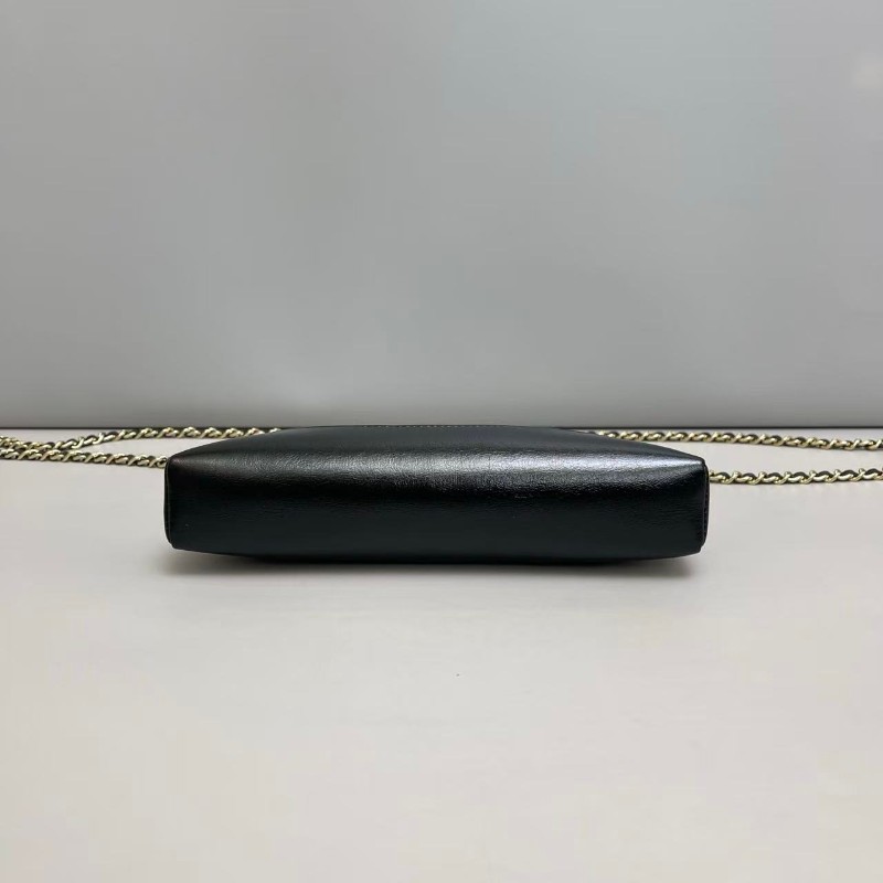 Chanel 31bag nano黑金全皮鏈條包 晶片款-5