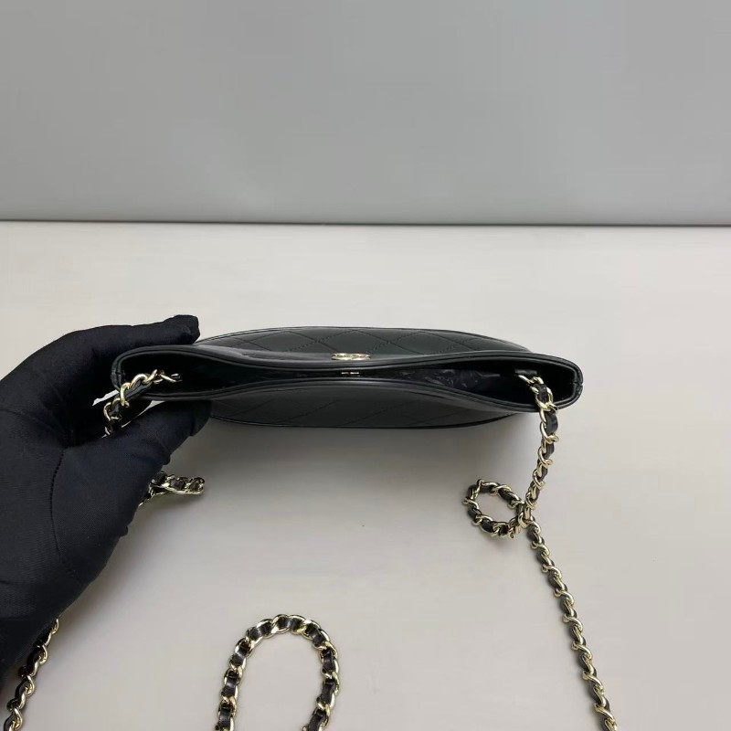 Chanel 31bag nano黑金全皮鏈條包 晶片款-6