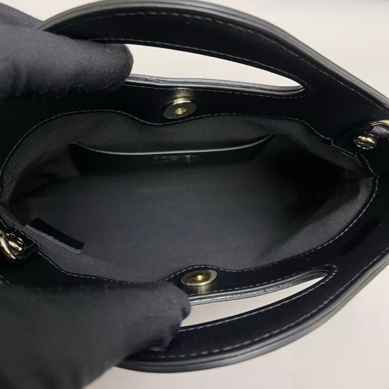 Chanel 31bag nano黑金全皮鏈條包 晶片款-8