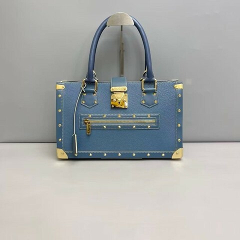 超級稀有😍LV路易威登 霧霾藍全皮蘇哈里 手提包