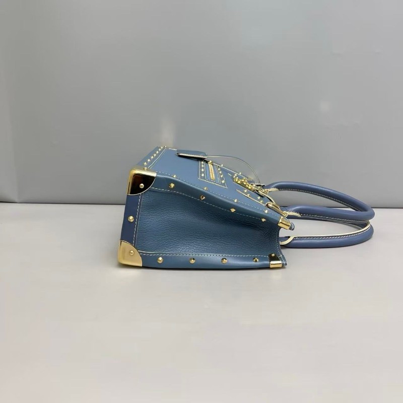 超級稀有😍LV路易威登 霧霾藍全皮蘇哈里 手提包-2