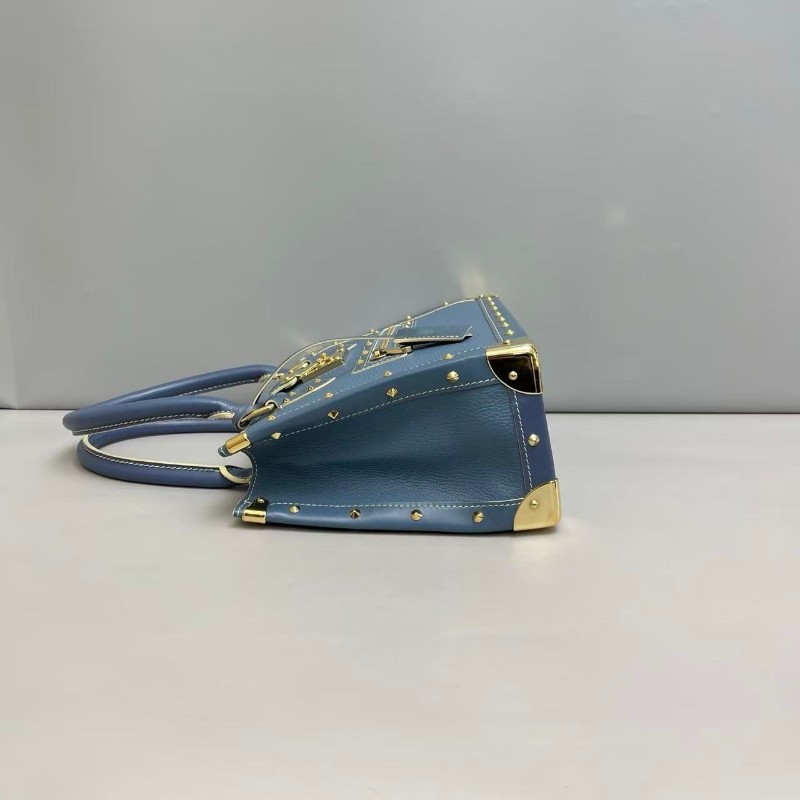 超級稀有😍LV路易威登 霧霾藍全皮蘇哈里 手提包-3