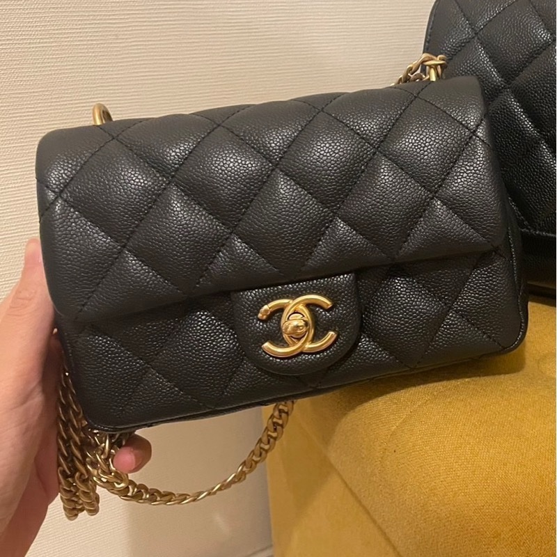 香奈兒 CF19 23p愛心調節扣 防刮荔枝牛皮 晶片 chanel-0