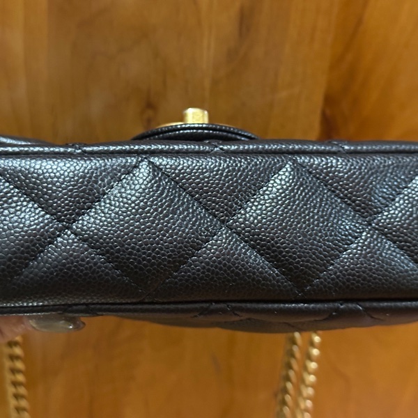 香奈兒 CF19 23p愛心調節扣 防刮荔枝牛皮 晶片 chanel-9